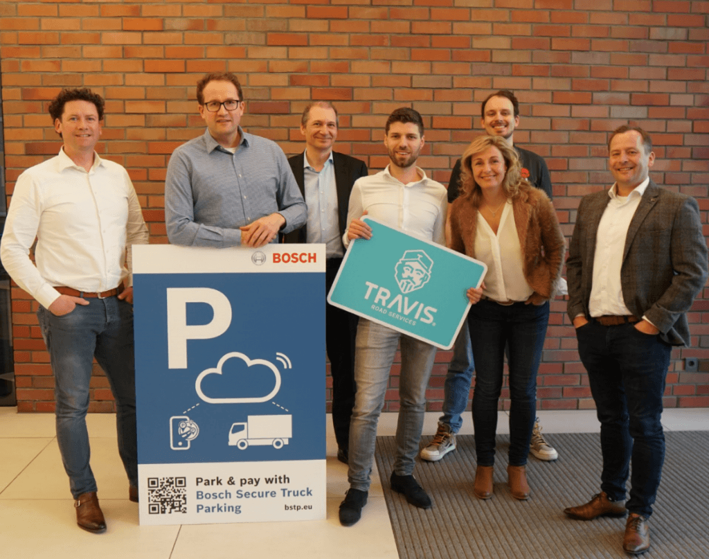 Highest number of truck parking spaces in Europe. Bosch and TRAVIS unite